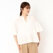 ポーシャル(poushal)の【洗える】サッカー素材ふんわりブラウス アイボリー(004)