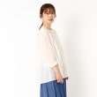 ポーシャル(poushal)の【洗える・薄手・七分袖】タックポイントオーバーブラウス8