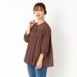 ポーシャル(poushal)の【洗える・薄手・七分袖】タックポイントオーバーブラウス20