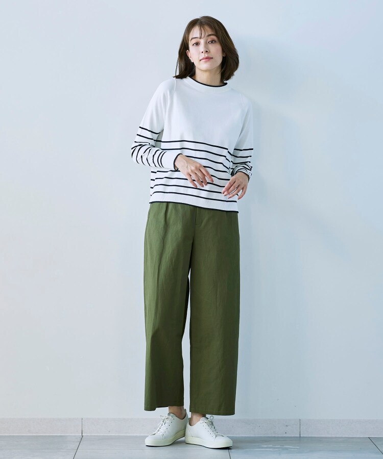 ポーシャル(poushal)の【春夏に活躍！】細ボーダープルオーバーニット15