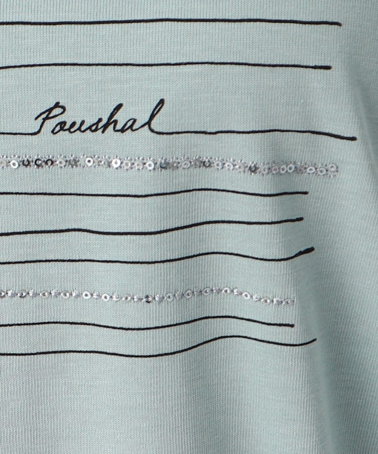 ポーシャル(poushal)の【洗える】ロゴ×ビジューポイント長袖Tシャツ26
