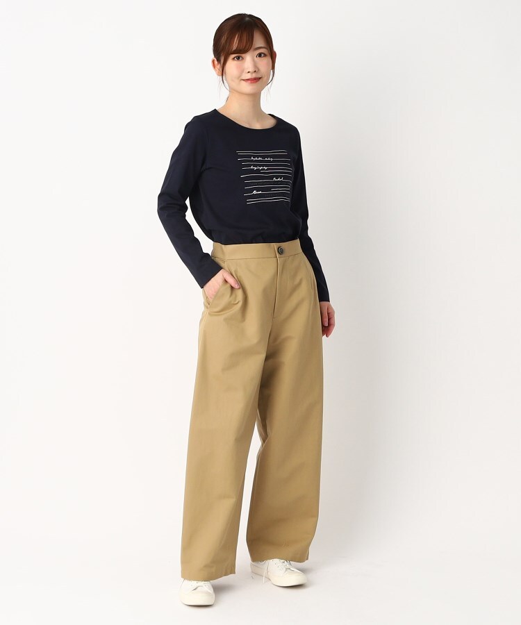 ポーシャル(poushal)の【洗える】ロゴ×ビジューポイント長袖Tシャツ28