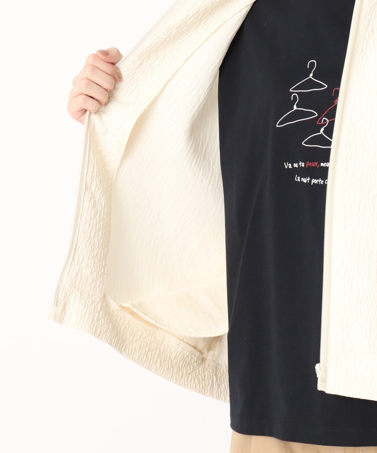 ポーシャル(poushal)の【洗える】ジャカード布帛ブルゾン7
