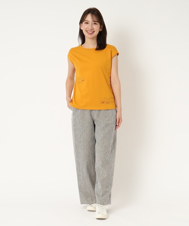 ポーシャル(poushal)の【洗える】トートバッグプリントフレンチスリーブTシャツ17