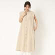 ポーシャル(poushal)の【洗える・2WAY】コットンリネンシャツワンピース ベージュ(052)