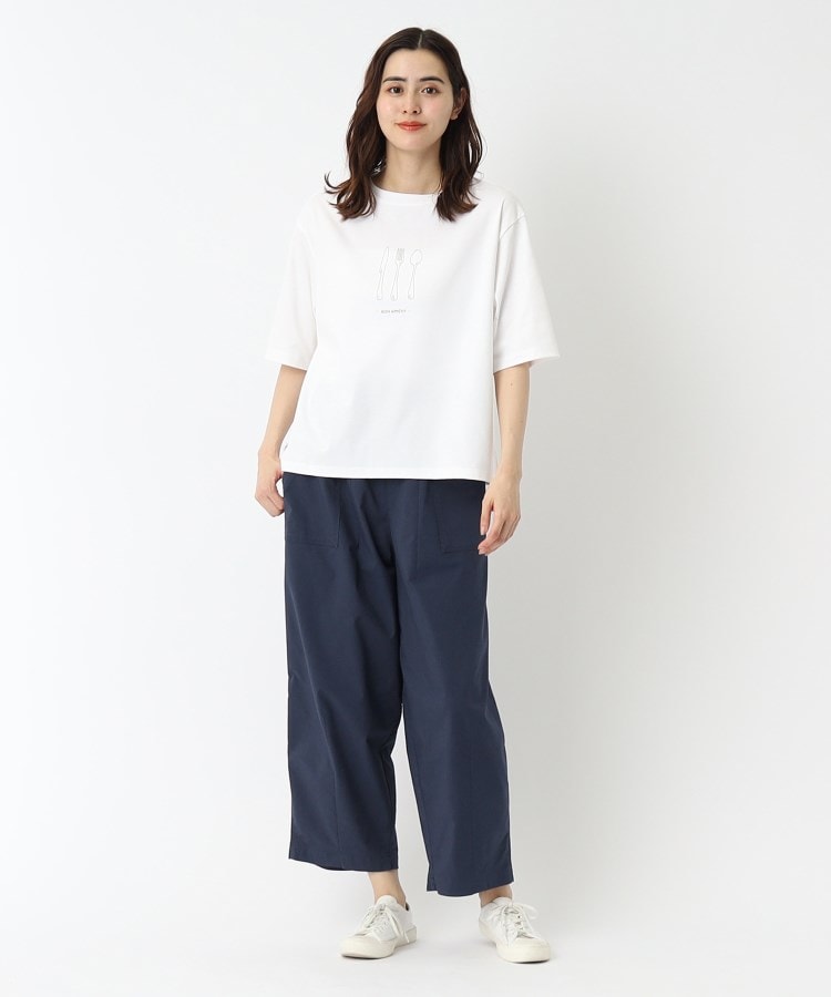 洗える】カーブシルエットワイドパンツ(6~9分丈パンツ 洗える】カーブシルエットワイドパンツ(6~9分丈パンツ
