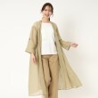 ポーシャル(poushal)の【洗える・シアー素材】ロング羽織りシャツ カーキ(027)