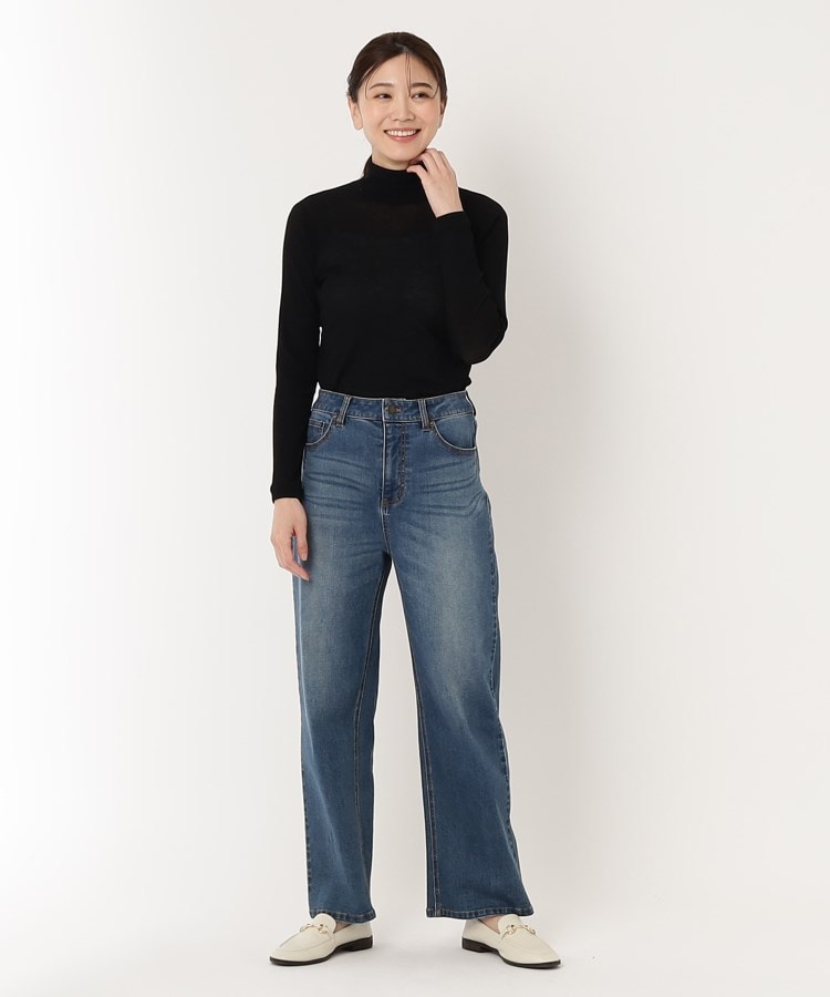 ポーシャル(poushal)の【洗える・爽やかタッチ】ハイネックプルオーバージャージ13