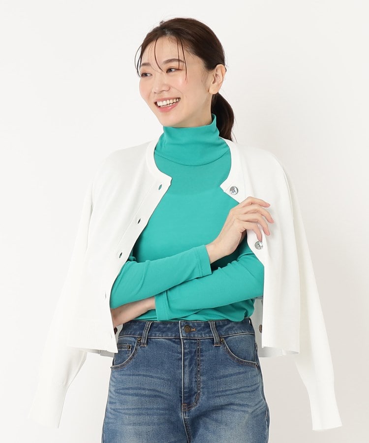 ポーシャル(poushal)の【洗える・爽やかタッチ】ハイネックプルオーバージャージ15