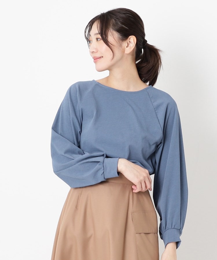 ポーシャル(poushal)の【洗える・パフ袖】シャツテールプルオーバー22
