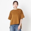 ポーシャル(poushal)の【洗える・ゆったり】前後差プルオーバージャージ モカブラウン(042)