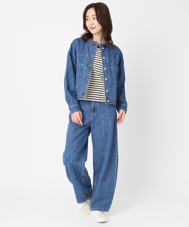 ポーシャル(poushal)の【洗える・バンドカラー】ラウンドフォルムGジャン15