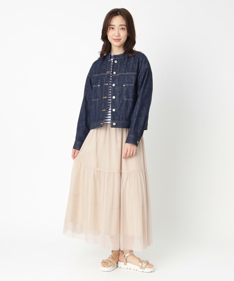 ポーシャル(poushal)の【洗える・バンドカラー】ラウンドフォルムGジャン19
