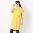 ポーシャル(poushal)の【洗える】コクーンシルエットジャージワンピース イエロー(032)