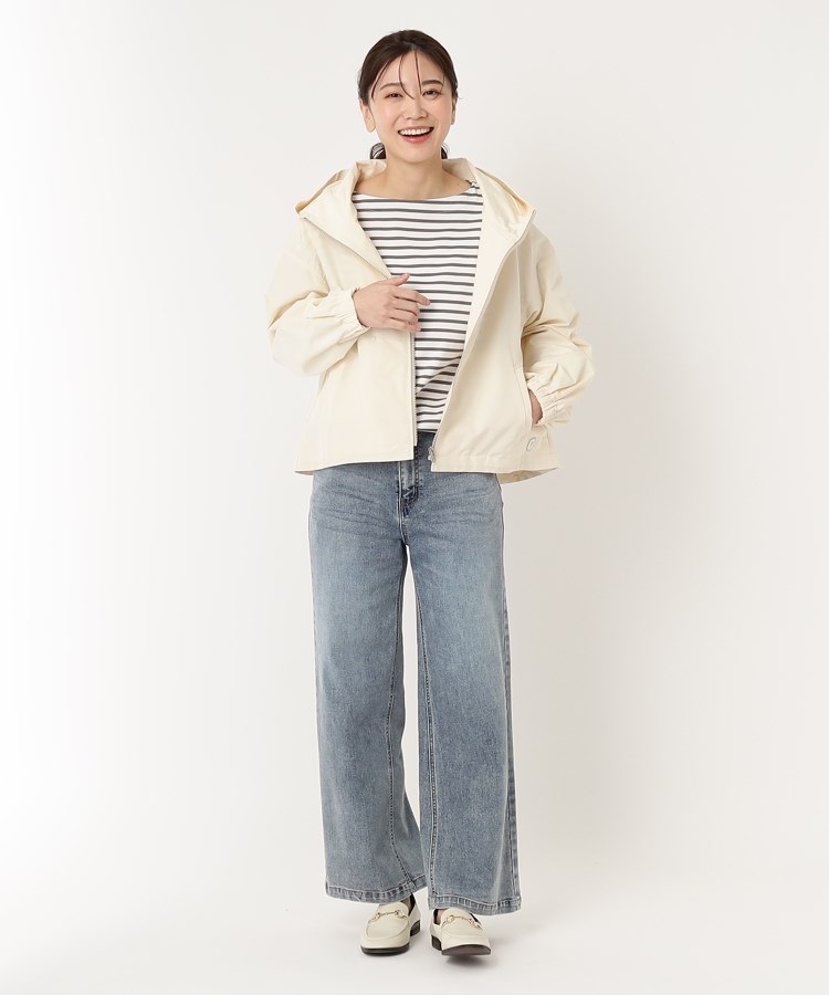 ポーシャル(poushal)の【洗える】フード付き袖コンシャスジャケット10