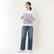 ポーシャル(poushal)の【洗える・コットン混】ボーダープルオーバーニット12