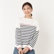 ポーシャル(poushal)の【洗える・コットン混】ボーダープルオーバーニット15