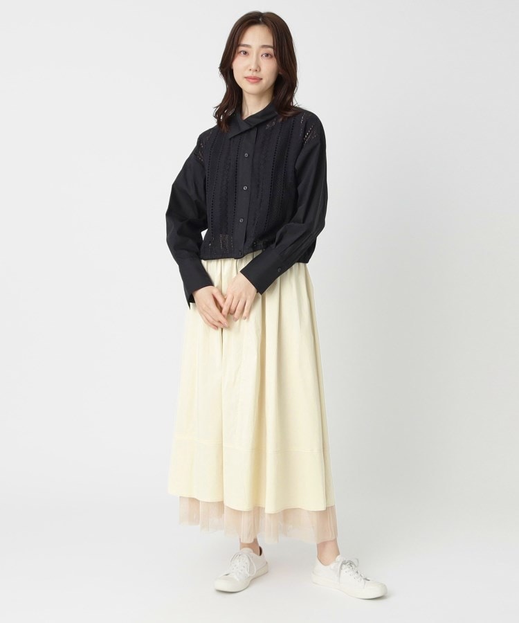 ポーシャル(poushal)の【リバーシブル・ウエストゴム】チュールレイヤードスカート22