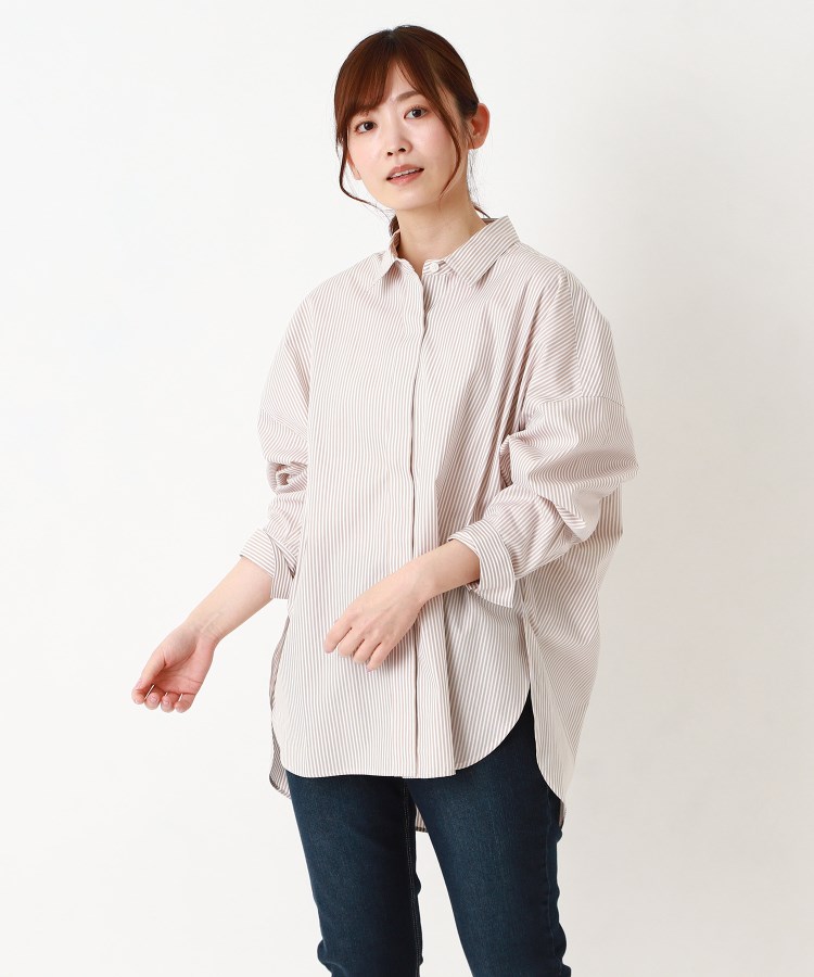 ポーシャル(poushal)の【洗える】ボリュームシルエットシャツ22