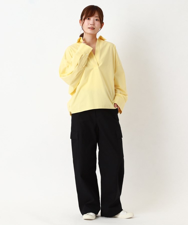 ポーシャル(poushal)の【洗える・コットン】ラウンドシルエットスキッパーシャツ20