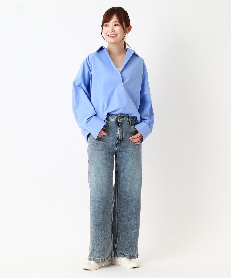 ポーシャル(poushal)の【洗える・コットン】ラウンドシルエットスキッパーシャツ17