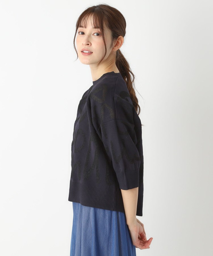 ポーシャル(poushal)の【洗える】透かしジャカードプルオーバーニット15