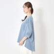 ポーシャル(poushal)の【洗える・コットン】前後差五分袖プルオーバージャージ2