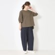 ポーシャル(poushal)の【洗える・コットン】前後差五分袖プルオーバージャージ12