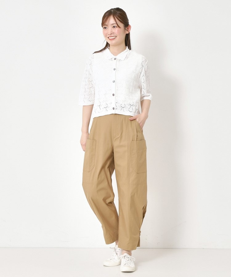 ポーシャル(poushal)の【洗える・爽やか素材】衿付きショート丈カーディガン8