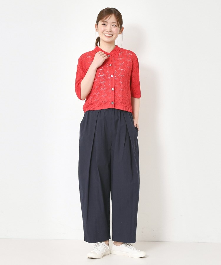 ポーシャル(poushal)の【洗える・爽やか素材】衿付きショート丈カーディガン16
