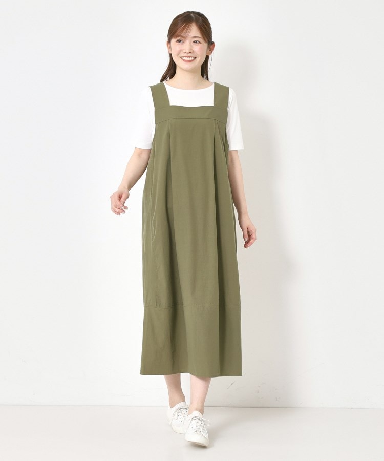 ポーシャル(poushal)の【洗える・コットン】コクーンシルエットジャンパースカート14