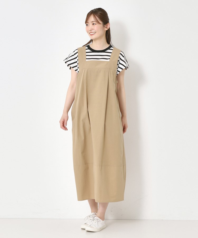 ポーシャル(poushal)の【洗える・コットン】コクーンシルエットジャンパースカート18