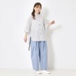 ポーシャル(poushal)の【洗える・コットン】ドット柄サイドドロスト仕様ブラウス17