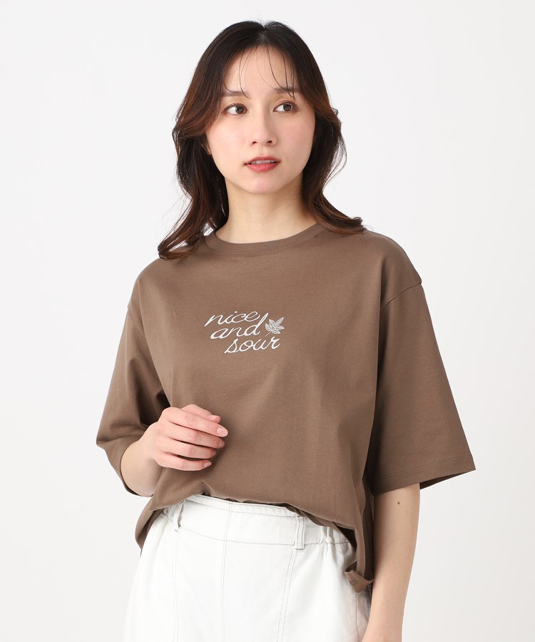 ポーシャル(poushal)の【洗える・五分袖】ロゴカラーTシャツ11