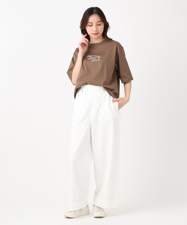 ポーシャル(poushal)の【洗える・五分袖】ロゴカラーTシャツ12