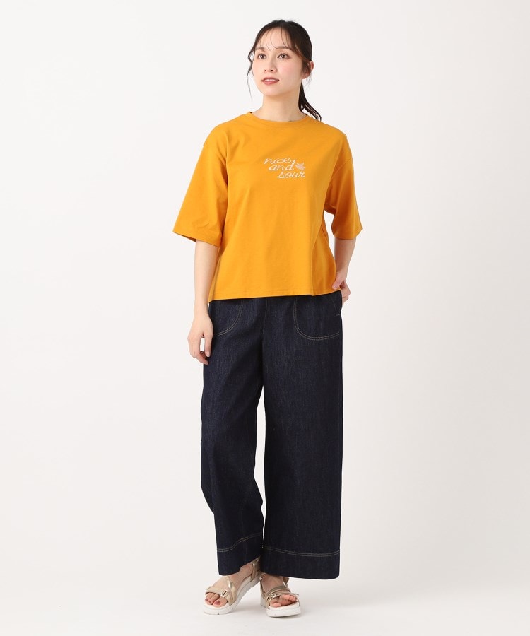 ポーシャル(poushal)の【洗える・五分袖】ロゴカラーTシャツ16