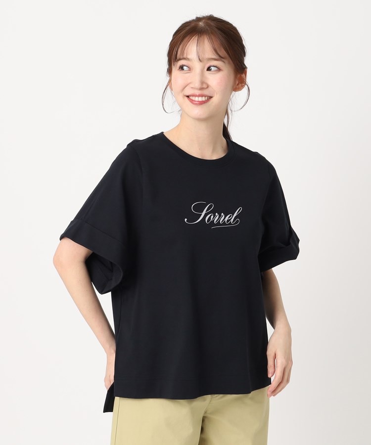 ポーシャル(poushal)の【洗える】ボリューム袖シルエットプルオーバージャージ ネイビー(094)
