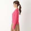 ポーシャル(poushal)の【洗える・麻タッチ】リブ編みVカーディガン2