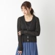 ポーシャル(poushal)の【洗える・麻タッチ】リブ編みVカーディガン11