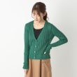 ポーシャル(poushal)の【洗える・麻タッチ】リブ編みVカーディガン16
