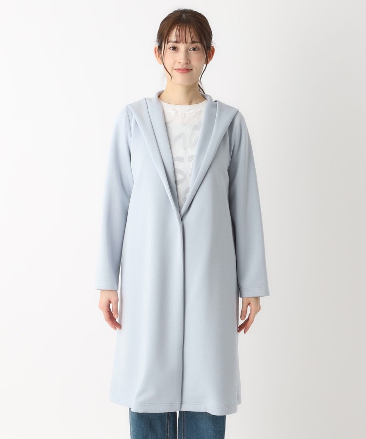 ポーシャル(poushal)の【洗える・ダンボール素材】フーテットジャケットコート1