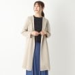 ポーシャル(poushal)の【洗える・ダンボール素材】フーテットジャケットコート ライトベージュ(051)