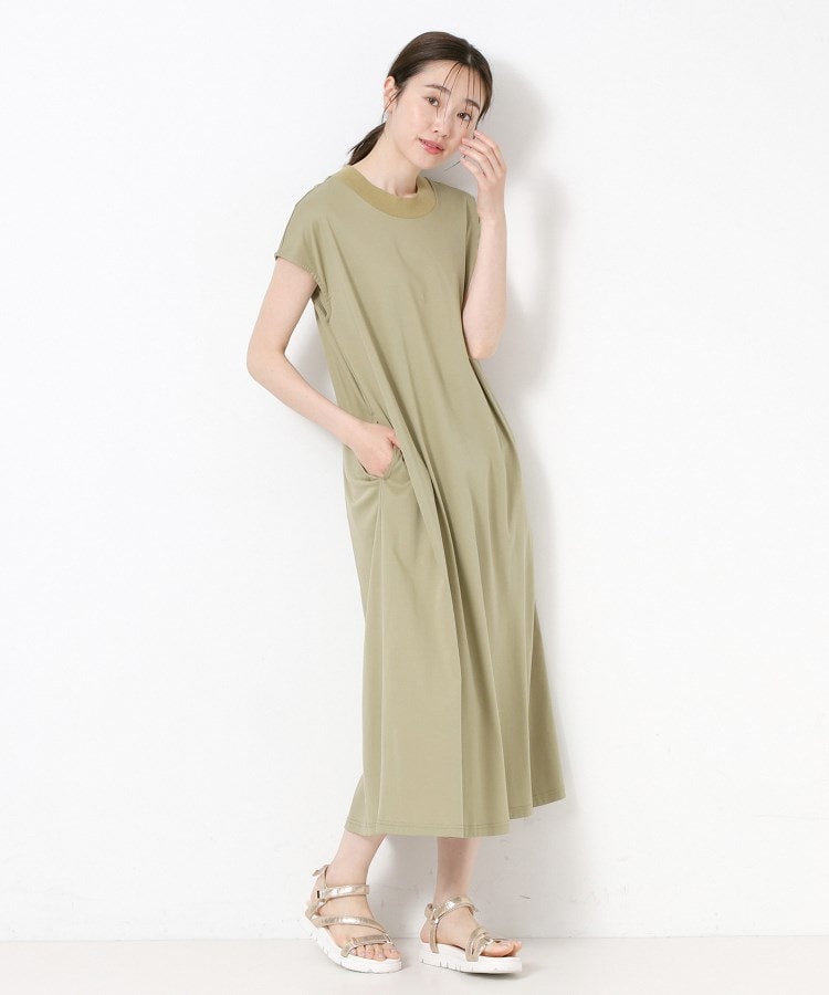 ポーシャル(poushal)の【洗える・フレンチスリーブ】ロングワンピース13