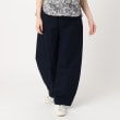 ポーシャル(poushal)の【洗える】コットン大人のカーヴィーパンツ ネイビー(094)