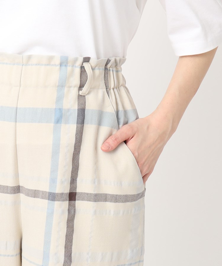 ポーシャル(poushal)の【洗える・ウエストゴム】ビッグチェックワイドパンツ6