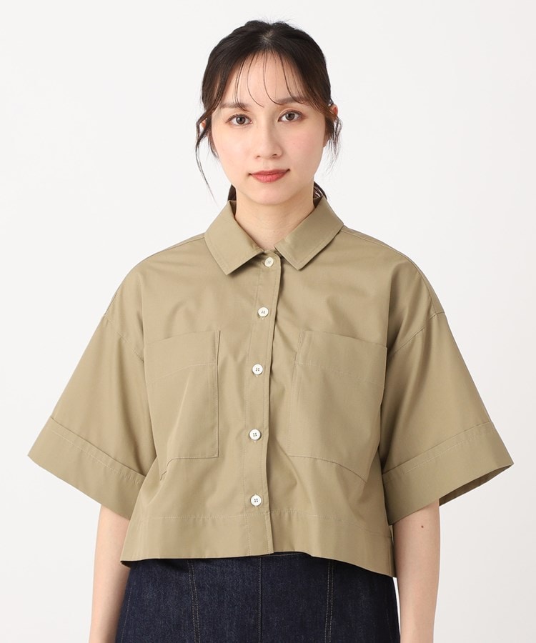 ポーシャル(poushal)の【洗える・SET－UP可能】ショート丈シャツ1