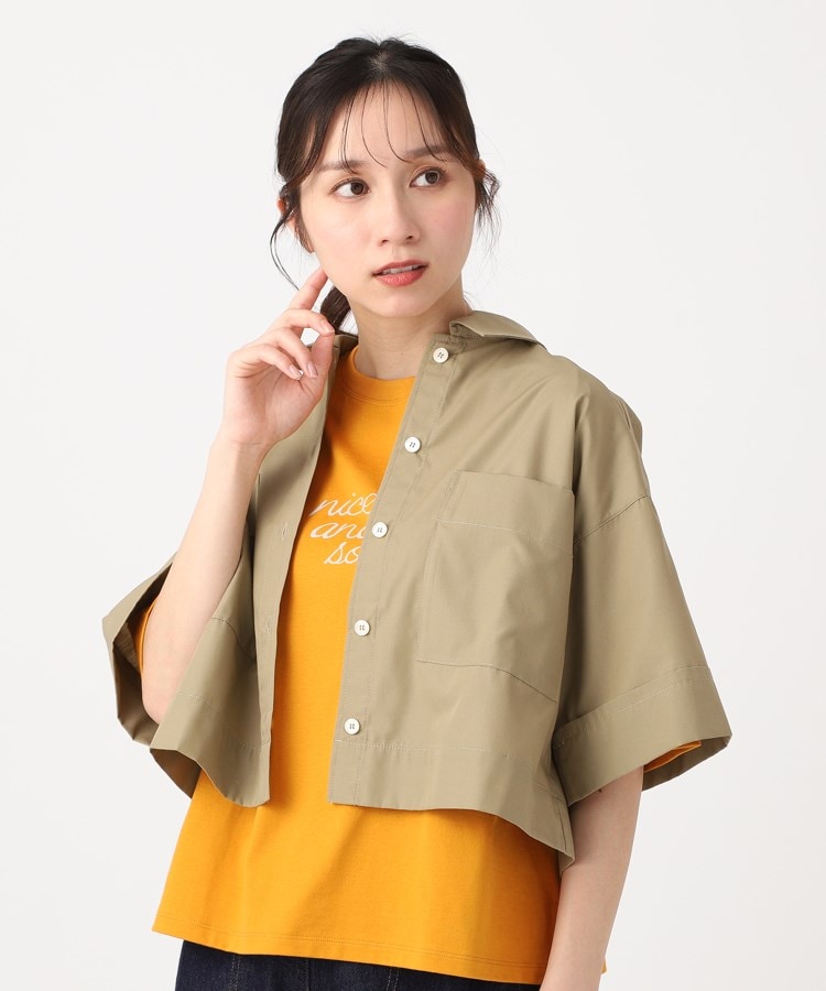 ポーシャル(poushal)の【洗える・SET－UP可能】ショート丈シャツ15