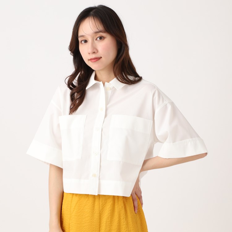 ポーシャル(poushal)の【洗える・SET－UP可能】ショート丈シャツ シャツ・ブラウス