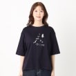 ポーシャル(poushal)の【洗える・コットン】五分袖ロゴTシャツ1