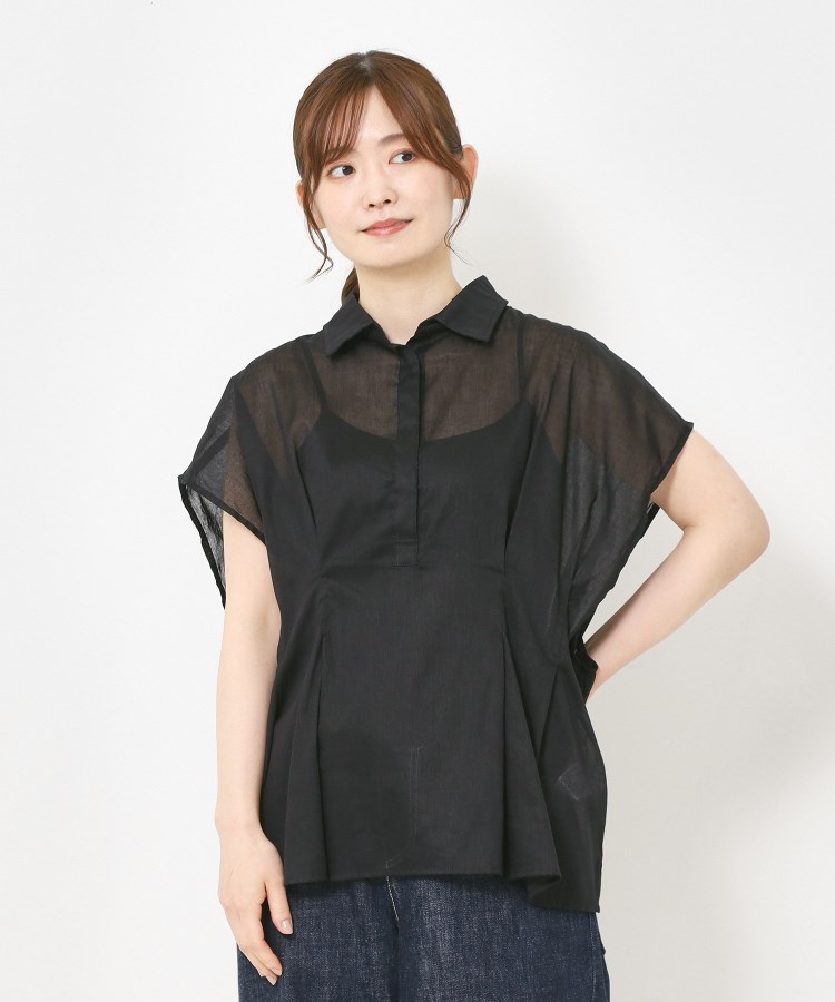 ポーシャル(poushal)の【リネンコットン素材】シアーフレンチブラウス12